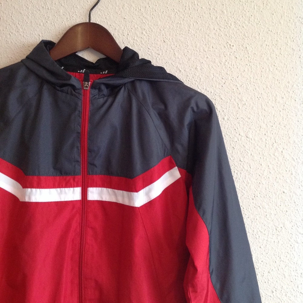 bcg Full Zip Hooded Colorblock Windbreaker Jacket